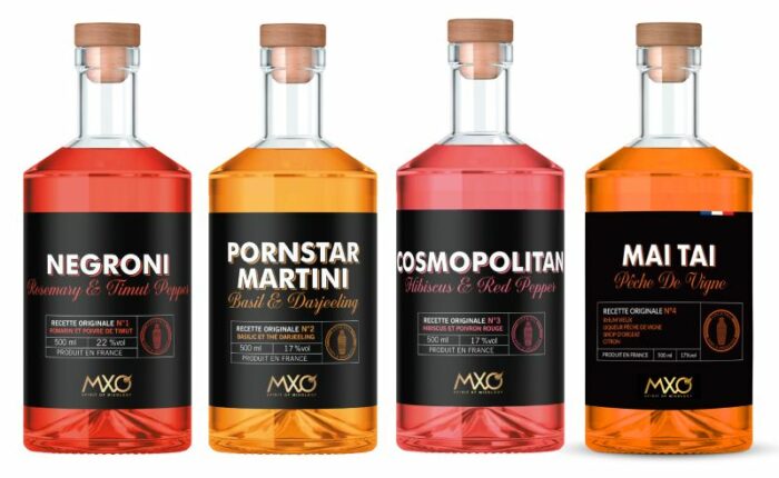 Pack de 4 bouteilles de cocktails MXO