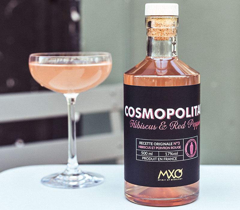 Cocktail Cosmopolitan prêt à boire fabriqué en France