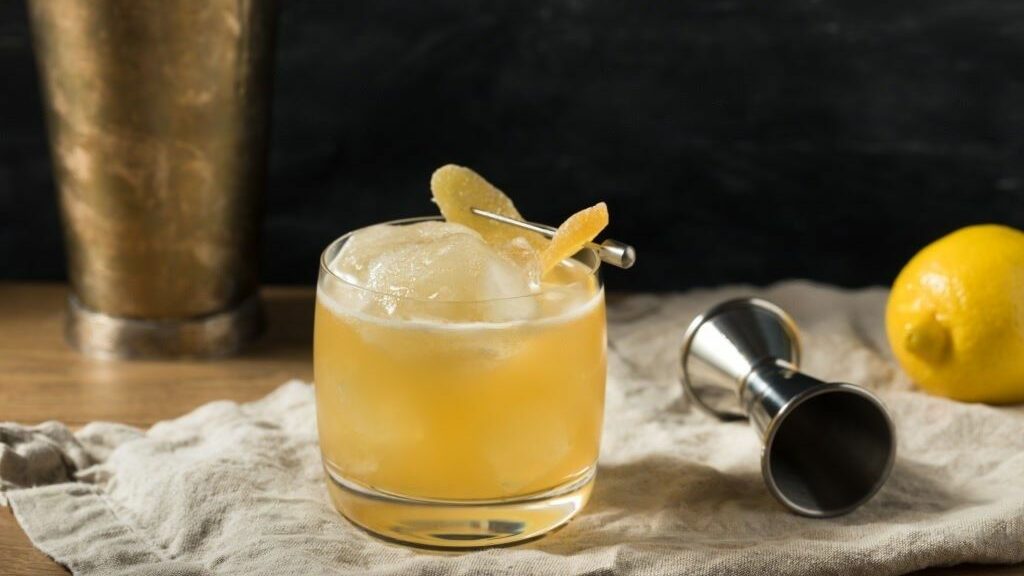 cocktail au gingembre avec du cordial, ce sirop moins sucré
